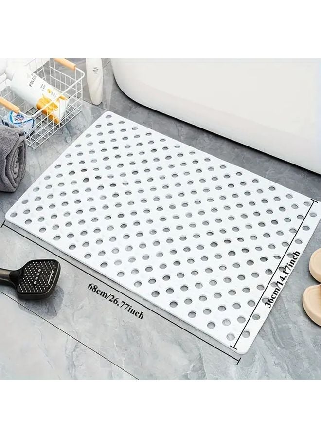 11 Pcs Bathroom Set Super Absorbent Shower Mat And 10 Disposable Drain Covers PCV Fiber Anti Slip Clog Prevention - Image 3
